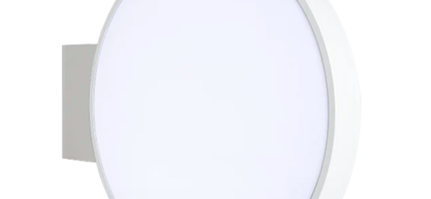 Banderola blanca redonda iluminada